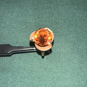 Vintage  amber tone Crystal Ring